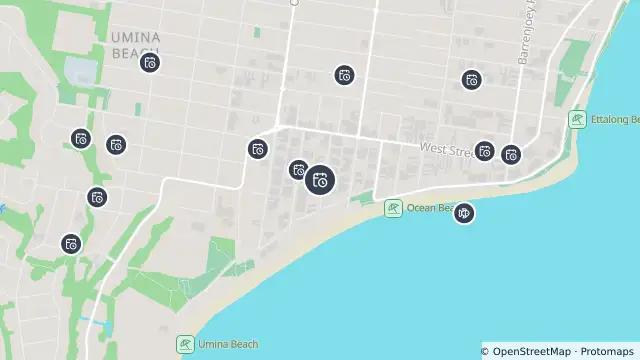 Map of Planned Power Outage — Umina Beach and nearby items