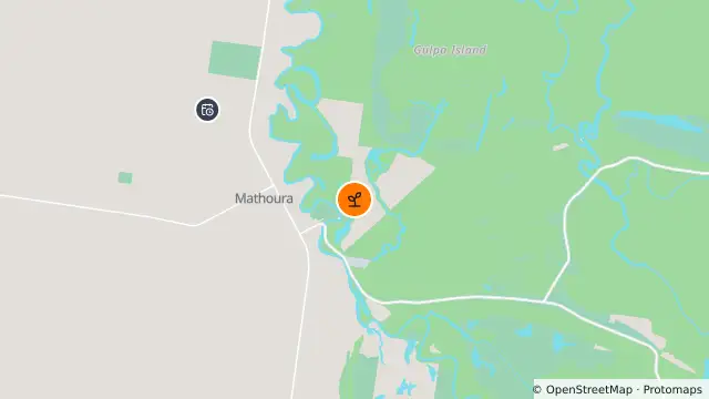 Map of Algal Status Amber — 409015 - Gulpa Creek At Mathoura and nearby items