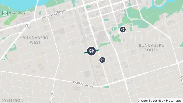 Map of Roadworks — Maryborough Street / Burrum Street — Bundaberg South / Bundaberg West and nearby items