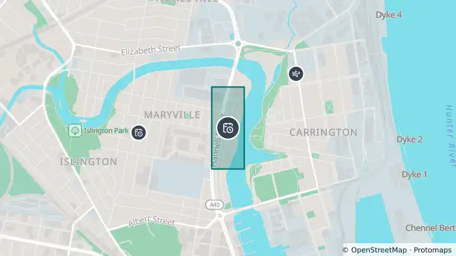 Map of Planned Power Outage — Maryville, Wickham and nearby items