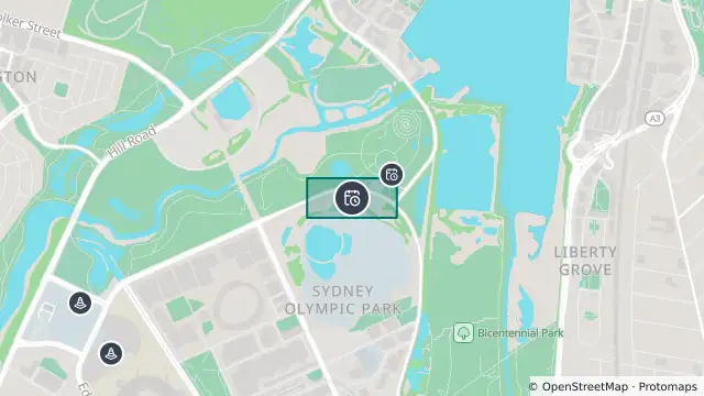Map of Planned Power Outage — Homebush Bay and nearby items