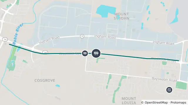 Map of Roadworks — Woolcock Street — Bohle / Mount Louisa and nearby items