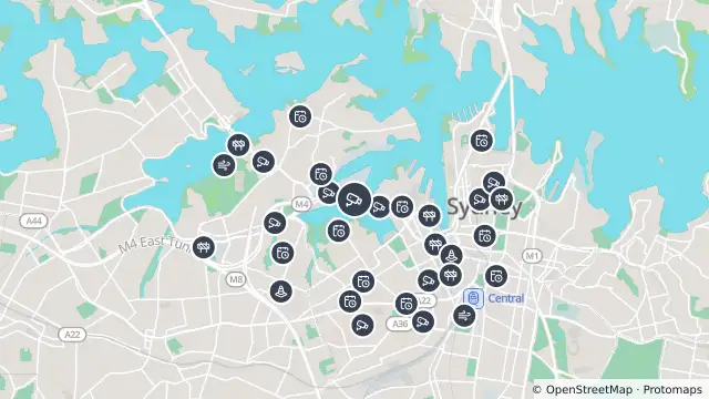 Map of Anzac Bridge And West Tower and nearby items
