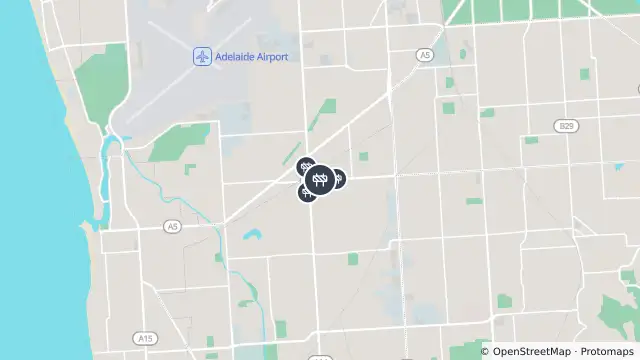 Map of Traffic Management — Cross Road, South Plympton and nearby items