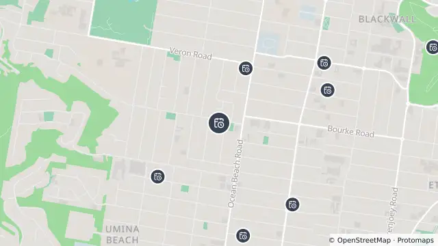 Map of Planned Power Outage — Umina Beach and nearby items