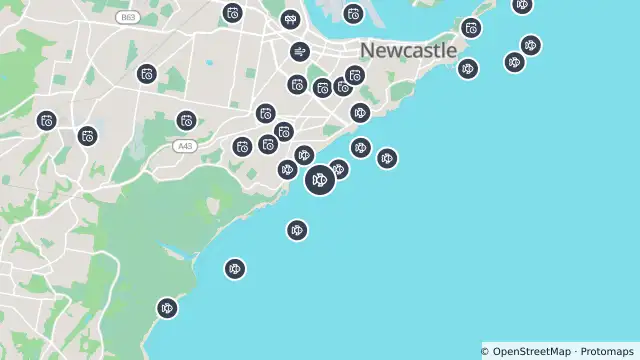 Map of Drone Surveillance Location — Merewether and nearby items