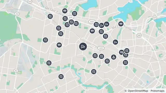 Map of Hume Highway (Ashfield) and nearby items