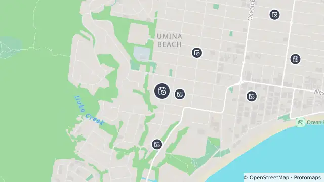 Map of Planned Power Outage — Umina Beach and nearby items