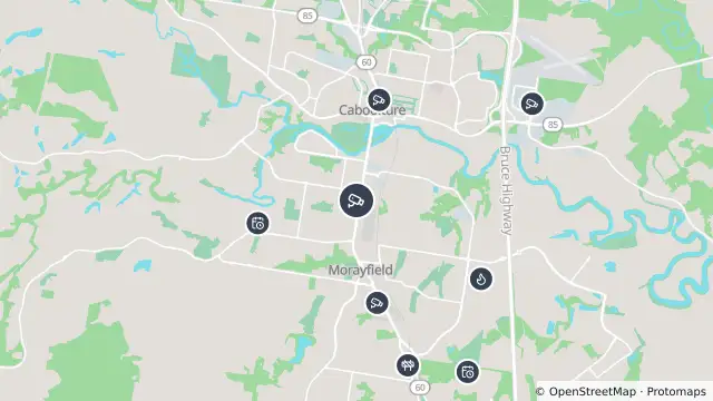 Map of Caboolture South - Morayfield Road & Torrens Road - North and nearby items