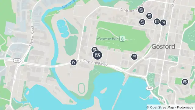 Map of Planned Power Outage — West Gosford and nearby items