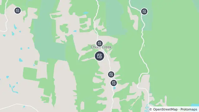 Map of Planned Power Outage — Chum Creek and nearby items