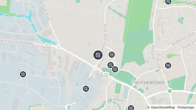 Map of Planned Power Outage — Rutherford and nearby items