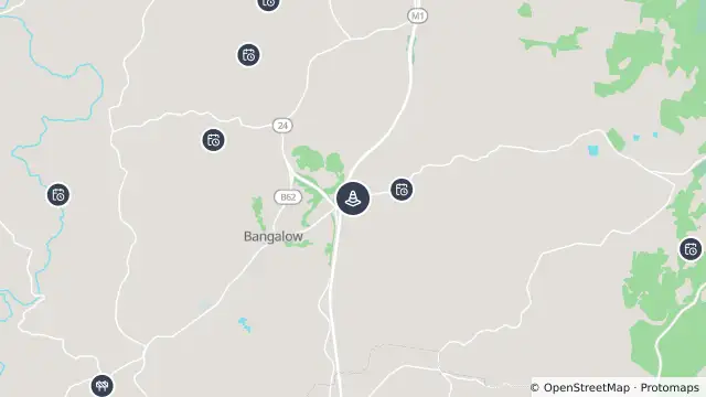 Map of Changed Traffic Conditions Load Limit — Bangalow Road, Talofa and nearby items