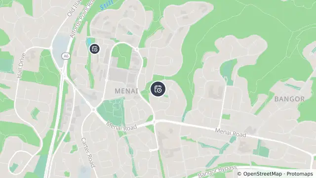Map of Planned Power Outage — Menai and nearby items