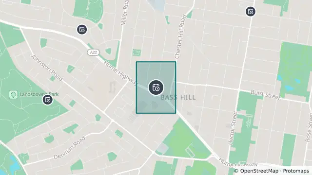 Map of Planned Power Outage — Bass Hill and nearby items