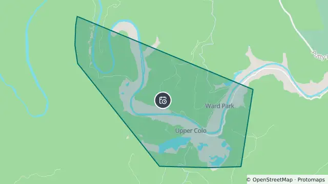 Map of Planned Power Outage — Central Colo, Colo Heights, Upper Colo and nearby items