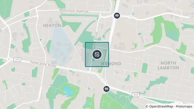 Map of Planned Power Outage — Jesmond and nearby items