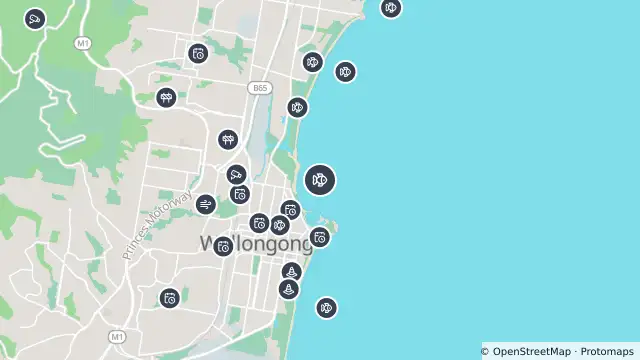 Map of Smart Drumline Location — North Wollongong and nearby items