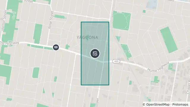 Map of Planned Power Outage — Yagoona and nearby items