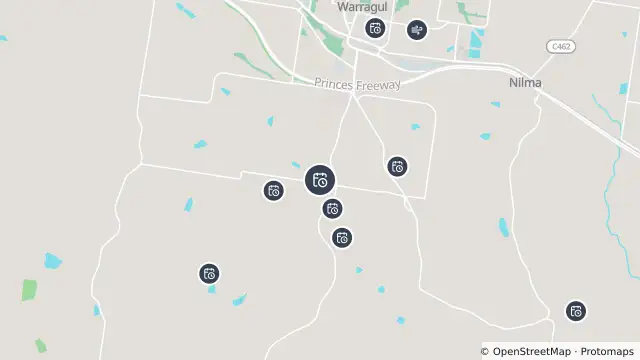 Map of Planned Power Outage — Warragul and nearby items