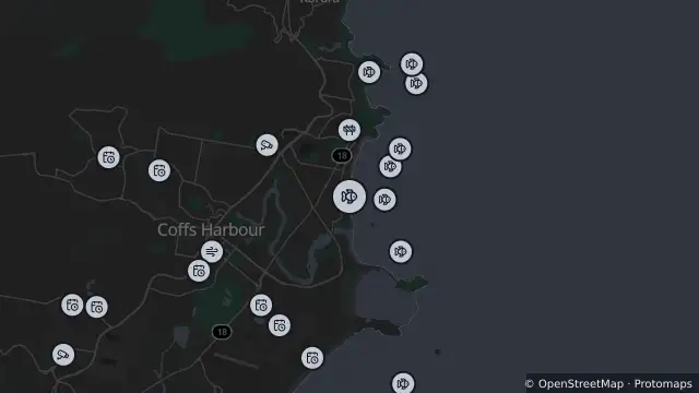 Map of Drone Surveillance Location — Park Beach and nearby items
