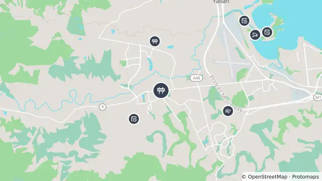 Map of Scheduled Roadwork Upgrade — Tongarra Road, Albion Park and nearby items