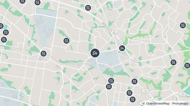 Map of Seven Hills Road (Seven Hills) and nearby items