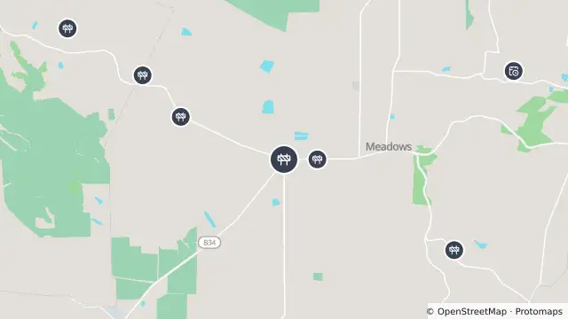 Map of Mowing — Dashwood Gully Road, Meadows and nearby items