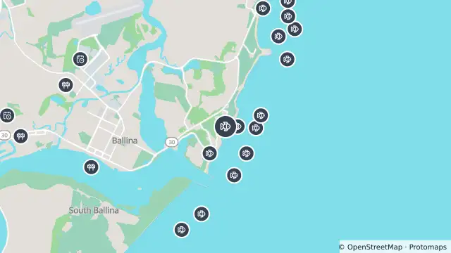 Map of Drone Surveillance Location — Shelly Beach and nearby items