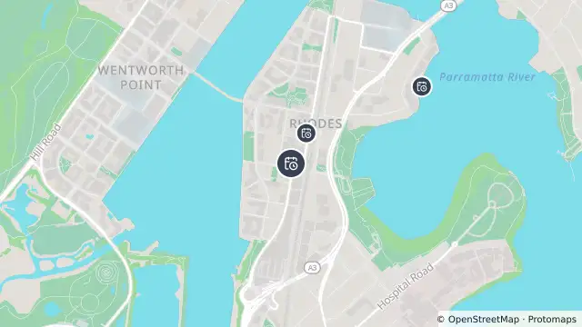 Map of Planned Power Outage — Rhodes and nearby items