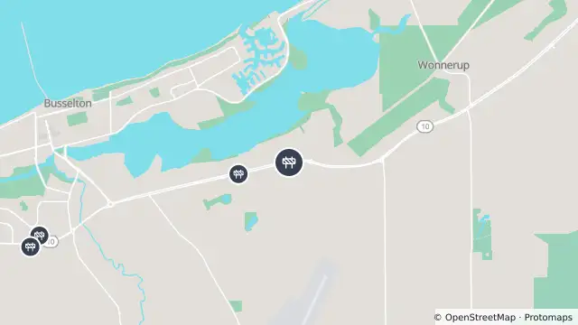 Map of Cable Sands Rd At Bussell Hwy, Yalyalup - Sewer Works and nearby items