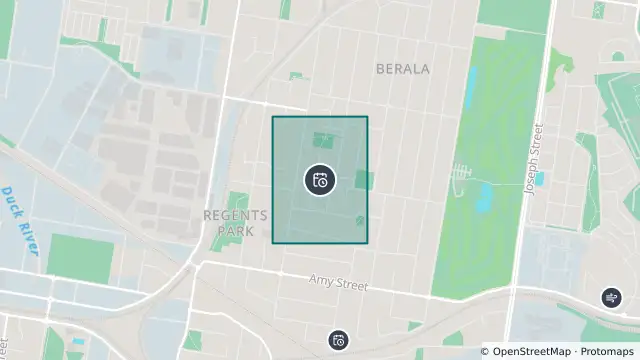 Map of Planned Power Outage — Berala, Regents Park and nearby items