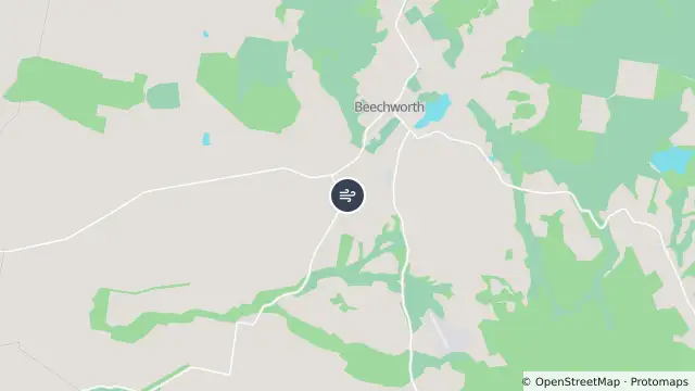 Map of Beechworth and nearby items