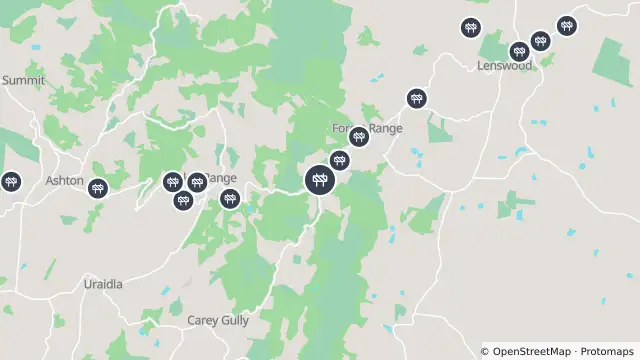 Map of Vms Trailer — Lobethal Road, Forest Range and nearby items
