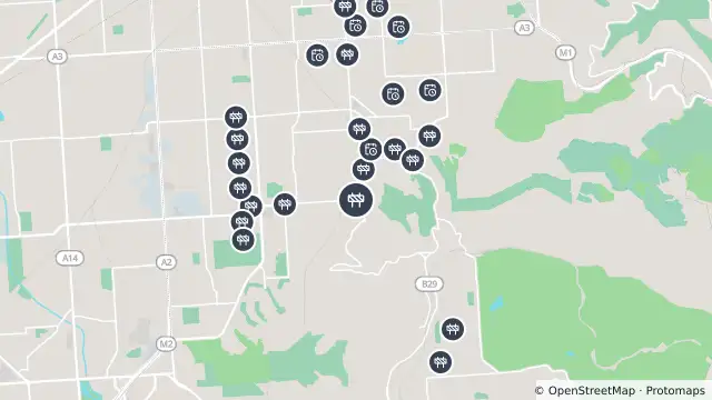 Map of Telecommunications Network Connections — Springbank Road, Clapham and nearby items