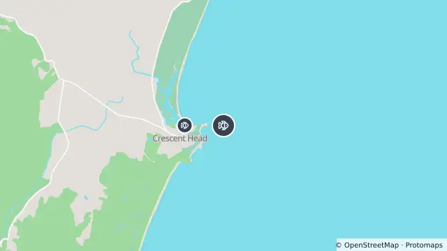 Map of Drone Surveillance Location — Crescent Head Beach and nearby items