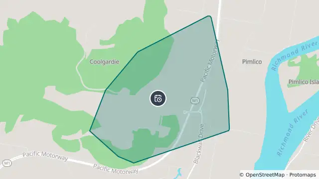 Map of Planned Power Outage — Incd-137427-R and nearby items