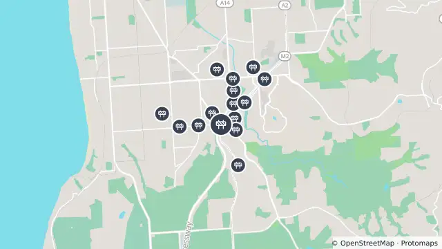Map of Construction — Southern Expressway Right Carriageway, Darlington and nearby items