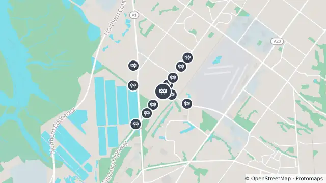 Map of Mowing — Salisbury Highway, Mawson Lakes and nearby items