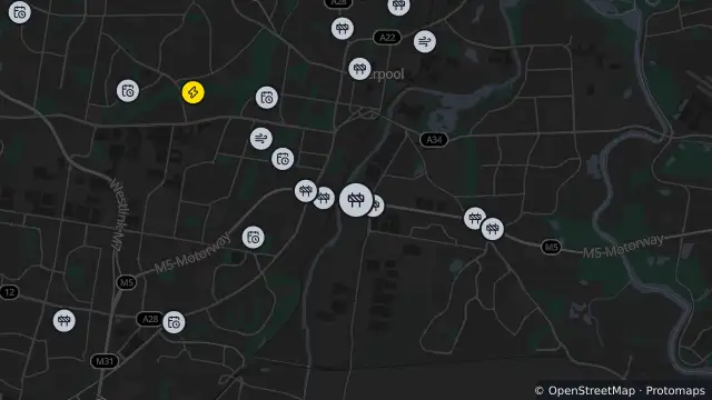 Map of Scheduled Roadwork Maintenance — M5 Motorway Eastbound Off Ramp, Moorebank and nearby items