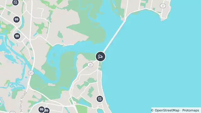 Map of Brighton - Houghton Highway Bridge - Northeast and nearby items