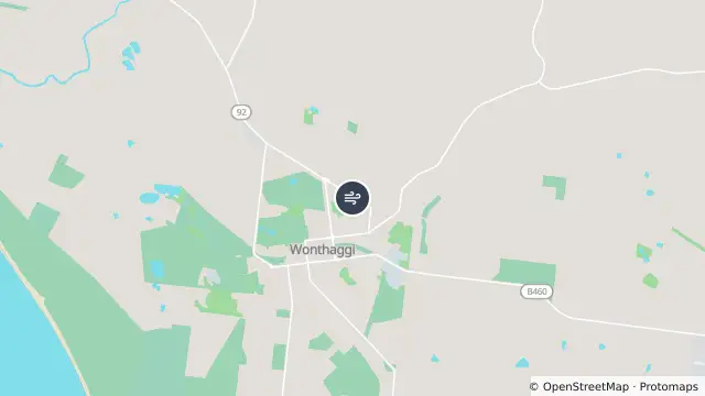 Map of Wonthaggi and nearby items