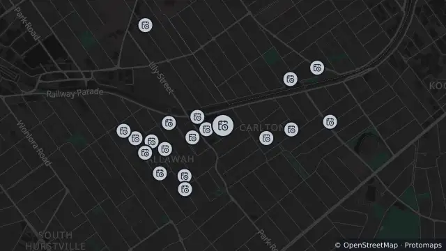 Map of Planned Power Outage — Allawah and nearby items