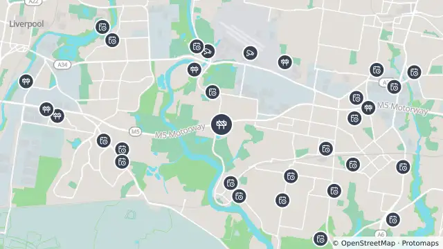 Map of Scheduled Roadwork — M5 Motorway Westbound Off-Ramp, Milperra and nearby items