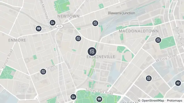 Map of Planned Power Outage — Erskineville and nearby items