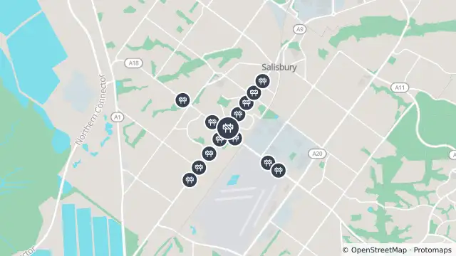 Map of Mowing — Salisbury Highway, Salisbury Downs and nearby items