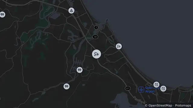 Map of Currumbin Waters - Pacific Motorway M1 & Tugun Bypass - North and nearby items