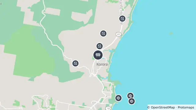 Map of Coffs Harbour Bypass — Pacific Highway, Coffs Harbour and nearby items