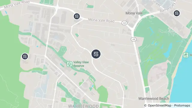 Map of Planned Power Outage — Warriewood and nearby items