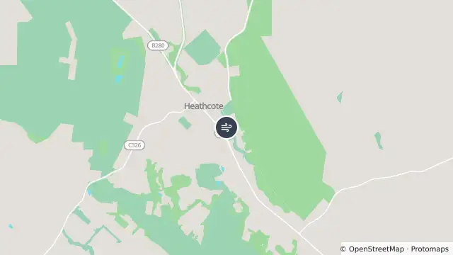 Map of Heathcote and nearby items